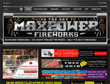 Tablet Screenshot of maxpowerfireworks.com